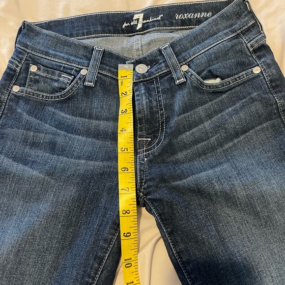 7 for All Mankind Straight Leg Classic Blue Women's Jeans Size 25 - Picture 3 of 7